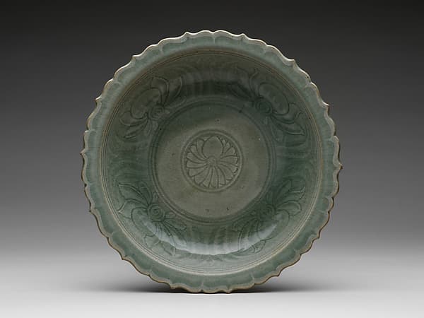 Dish with foliate rim