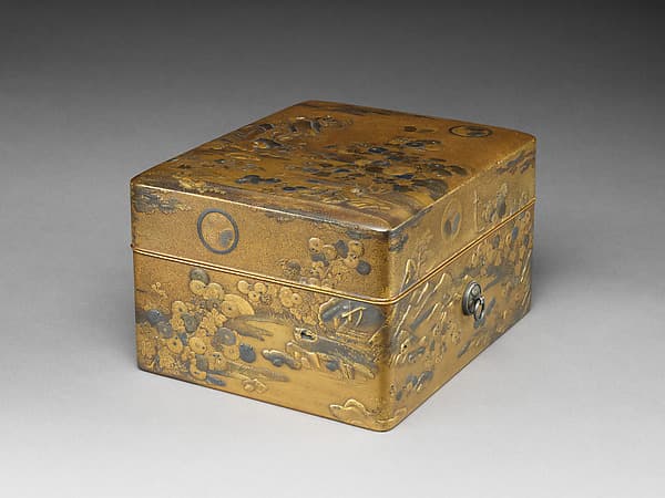 Box for Personal Accessories (Tebako) with Decoration Based on a Poem from the Shinkokinshū, by Kōami Chōjū