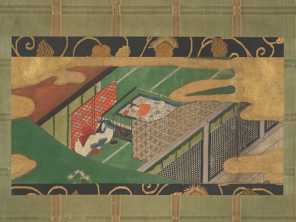 “Trees Encoiled in Vines of Ivy” (Yadorigi), by Tawaraya Sōtatsu