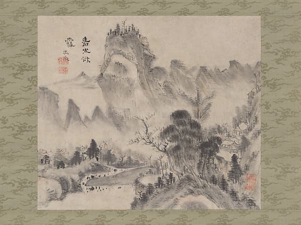 In Verdant Mountains Hoping for Snow, by Urakami (Uragami) Gyokudō