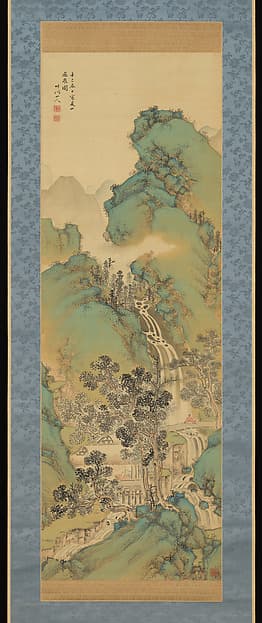 Waterfall in Summer Mountains, by Nakabayashi Chikutō