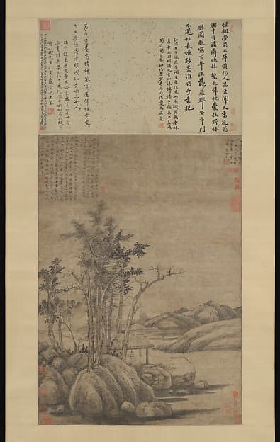 Enjoying the Wilderness in an Autumn Grove, by Ni Zan
