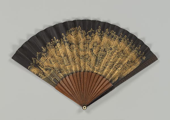 Folding fan, by Unidentified artist
