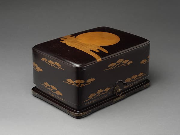 Sutra Box (Kyōbako) with Sun and Clouds