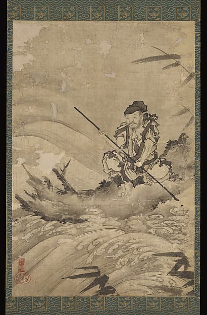 The Chinese Explorer Zhang Qian on a Raft, by Maejima Sōyū