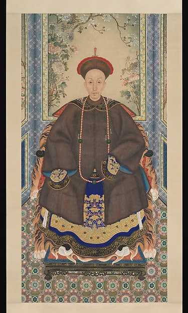 Portrait of a man in court robes with fur surcoat, by Unidentified artist