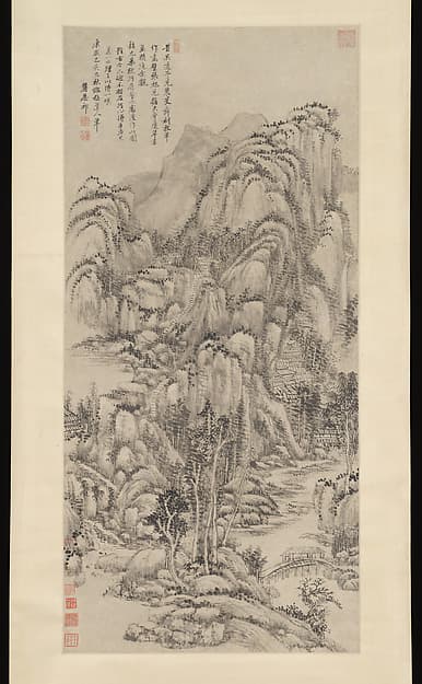 Landscape after Wu Zhen, by Wang Yuanqi