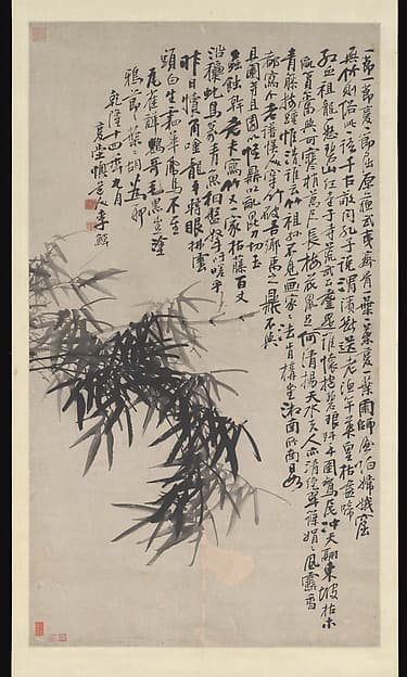 Ink bamboo, by Li Shan