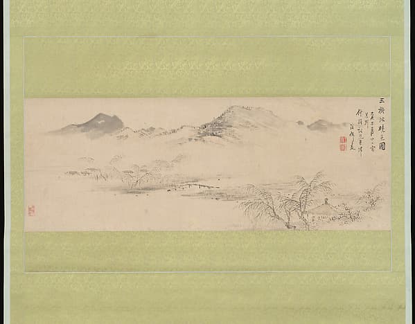 View of the Kamo River from Sanbogi at Dawn, by Oda Kaisen