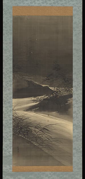 Fireflies Over the Uji River by Moonlight, by Suzuki Shōnen
