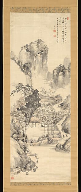 Making Sencha by a Bamboo Grove and Stream, by Nukina Kaioku
