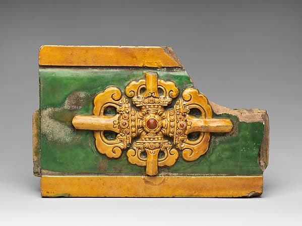 Tile with Vajra from the Porcelain Pagoda