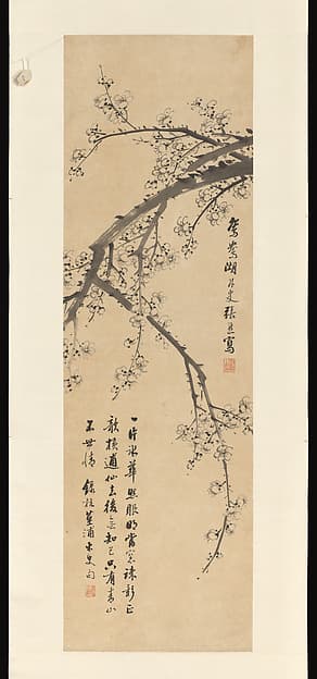 Plum blossoms, by Zhang Xiong