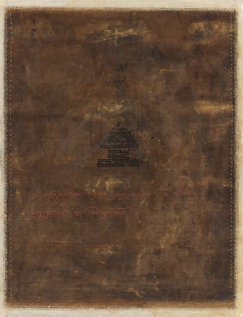Portrait of a monk, possibly Chen Nga Tshultrim Bar, extending a blessing