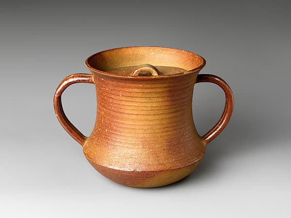 Nanban Freshwater Jar (Mizusashi) with Large Handles, by Nonomura Ninsei