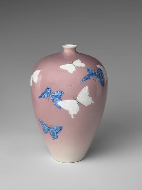 Vase with Butterflies, by Katō Tomotarō