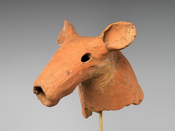 Head of a Deer Clay Tomb Sculpture (Haniwa)