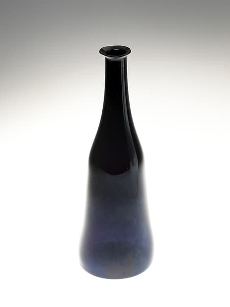Blue Glass Sake Bottle (Tokkuri)