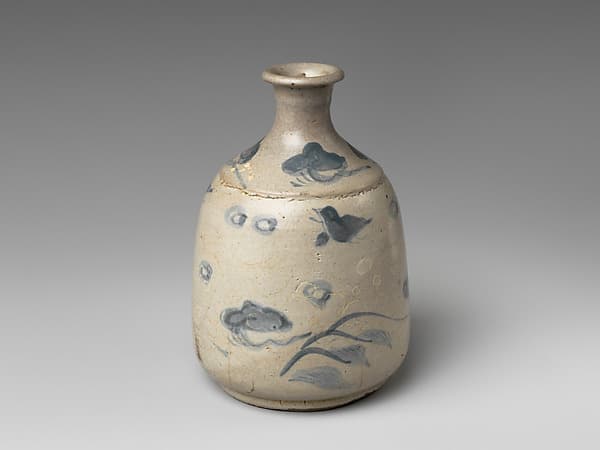 Sake Bottle (Tokkuri) with Auspicious Patterns