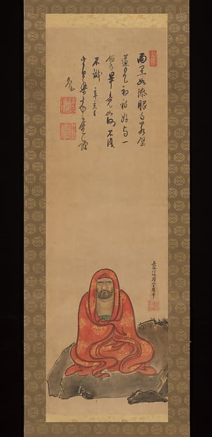 Bodhidharma in Red Robes, by Hasegawa Hakujun
