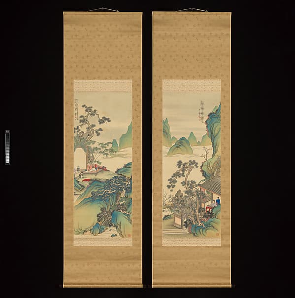 Landscape in Green and Blue, by Tanomura Chokunyū