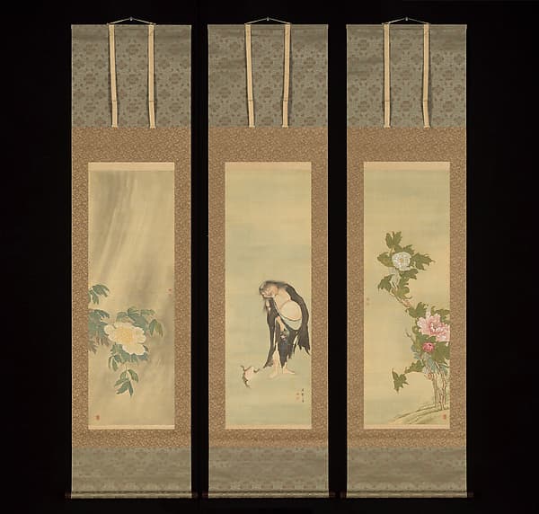 The Daoist Immortal Liu Hai and Peonies, by Sō Shiseki