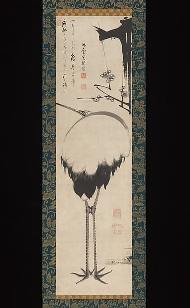 Crane under a Branch of Plum, by Itō Jakuchū