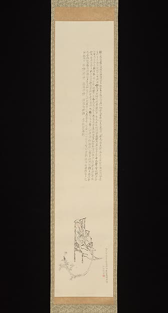 White-Robed Kannon, inscribed with the Heart Sutra, by Tanomura Chikuden