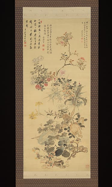 Flowers and Fruits, by Uragami Shunkin