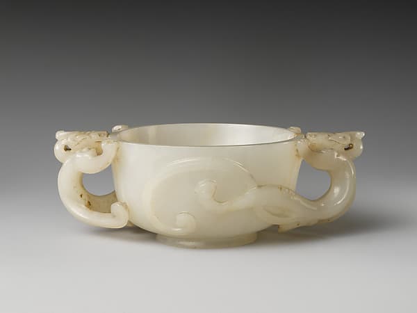 Bowl with dragon handles