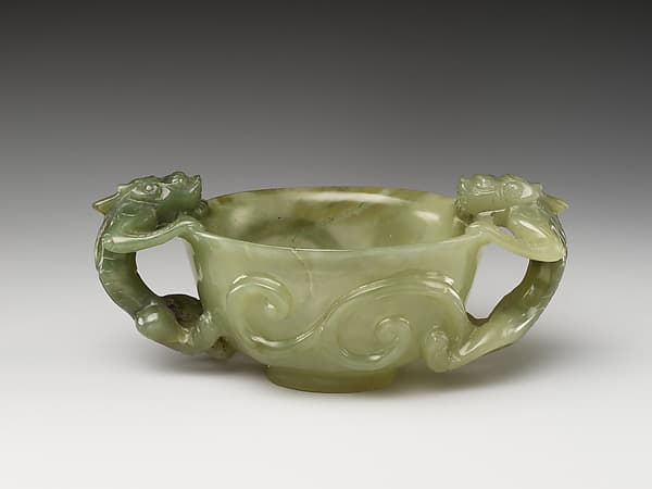 Bowl with dragon handles