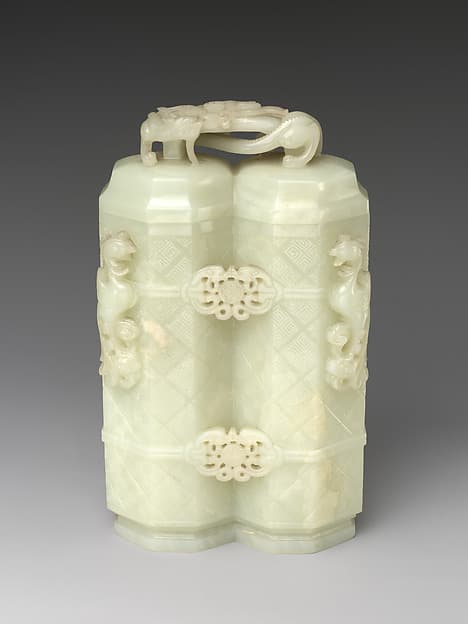 Double vase with dragons and phoenixes