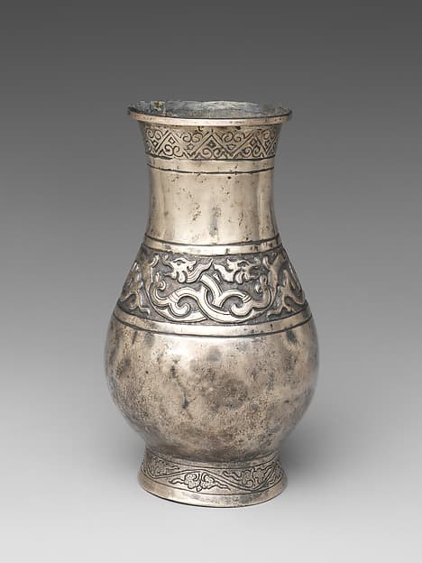 Bottle with dragon frieze