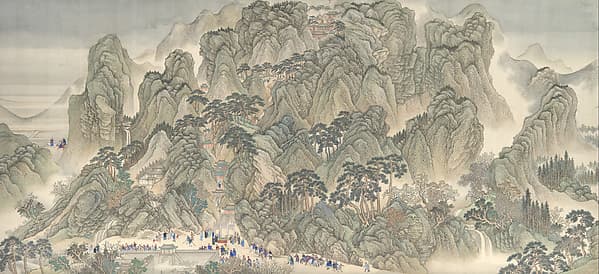The Kangxi Emperor's Southern Inspection Tour, Scroll Three: Ji'nan to Mount Tai, by Wang Hui