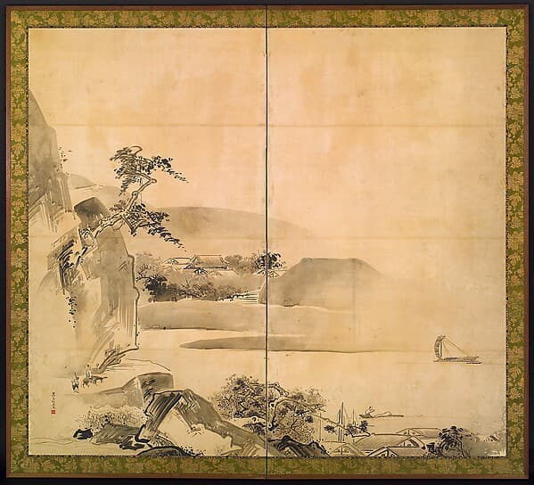 Landscape, by Watanabe Shikō 渡辺始興