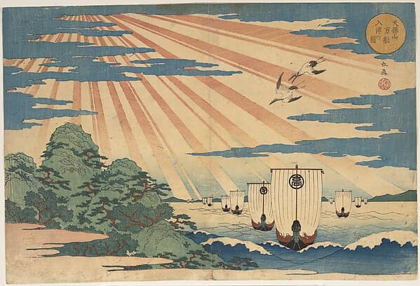 Tempozan Man-sen Nu-shin no Zu, by Yashima Gakutei