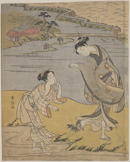 The Clinging Crab, by Suzuki Harunobu