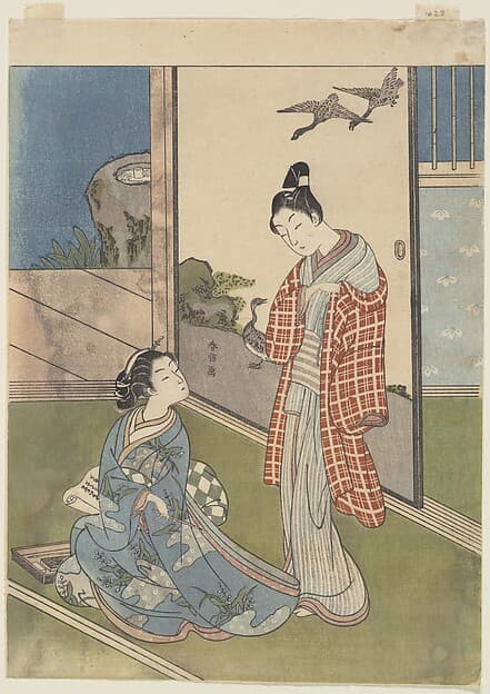 A Girl Writing a Letter, by Suzuki Harunobu
