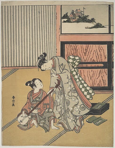 The Music Lesson, by Suzuki Harunobu
