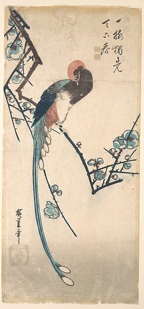 Long Tailed Bird, by Utagawa Hiroshige