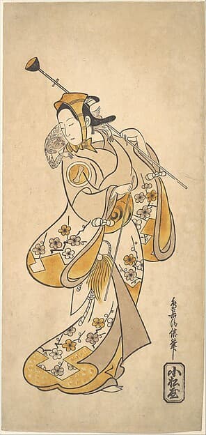 Ichikawa Monnosuke as a Sarumawashi or Monkey Showman, by Torii Kiyonobu I
