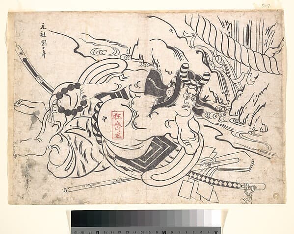 Ichikawa Danjūrō I as Soga Gorō, by Okumura Masanobu