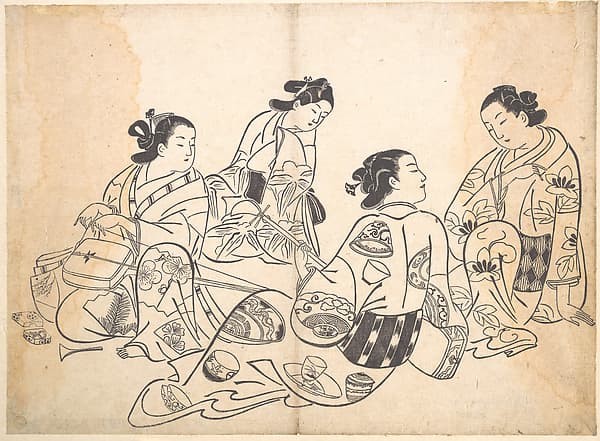 Group of Four Women, by Okumura Masanobu