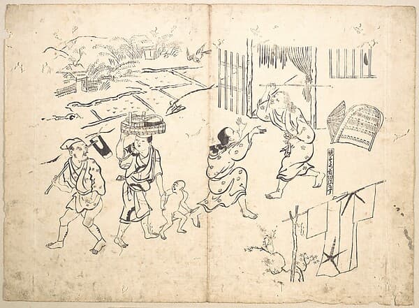 Woman Pursuing Sparrow, by Okumura Masanobu