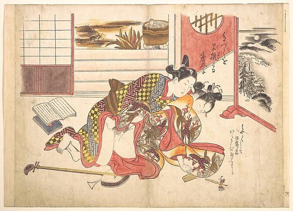Bedroom Scene, by Okumura Masanobu