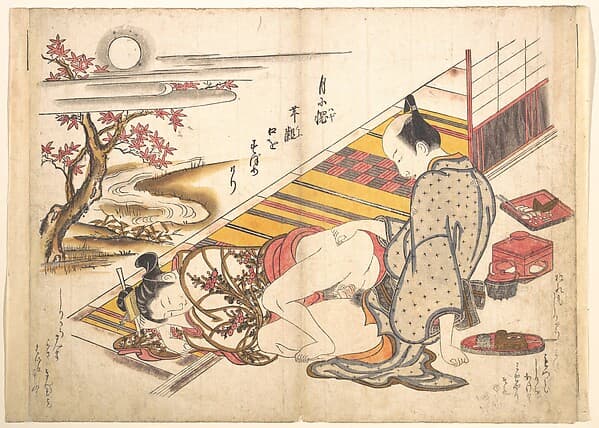 Bedroom Scene, by Okumura Masanobu