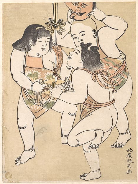 Children in the Sanno Festival, by Kuwagata Keisai