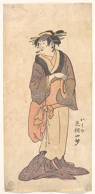 The Onnagata Actor Hanagiri Toyomatsu (Shisei) III as Ohaya, by Ryūkōsai Jokei 流光斎如圭