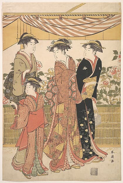 The Bōtan Show, by Katsukawa Shunchō
