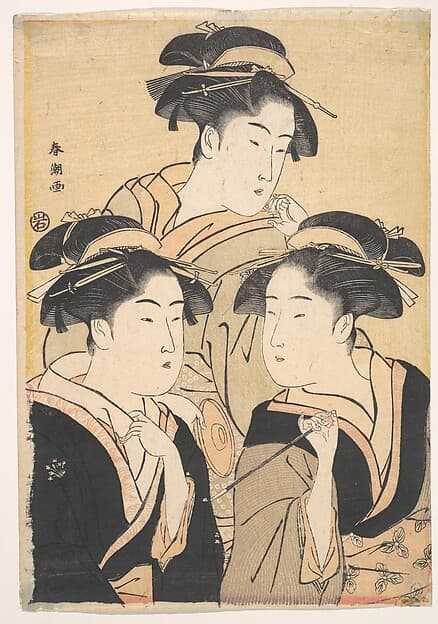 Three Beauties, by Katsukawa Shunchō